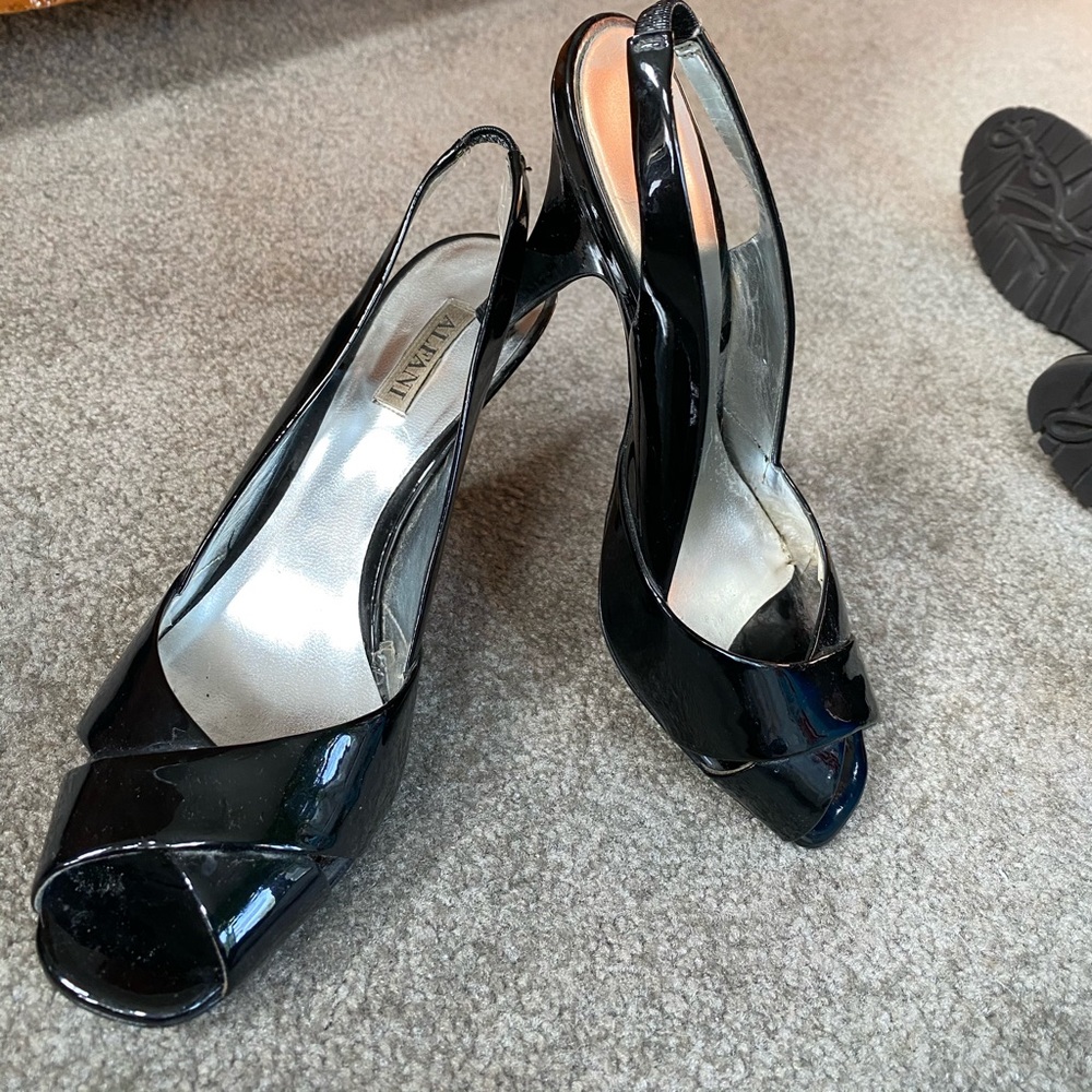 Alfani Black pattern leather dress shoes